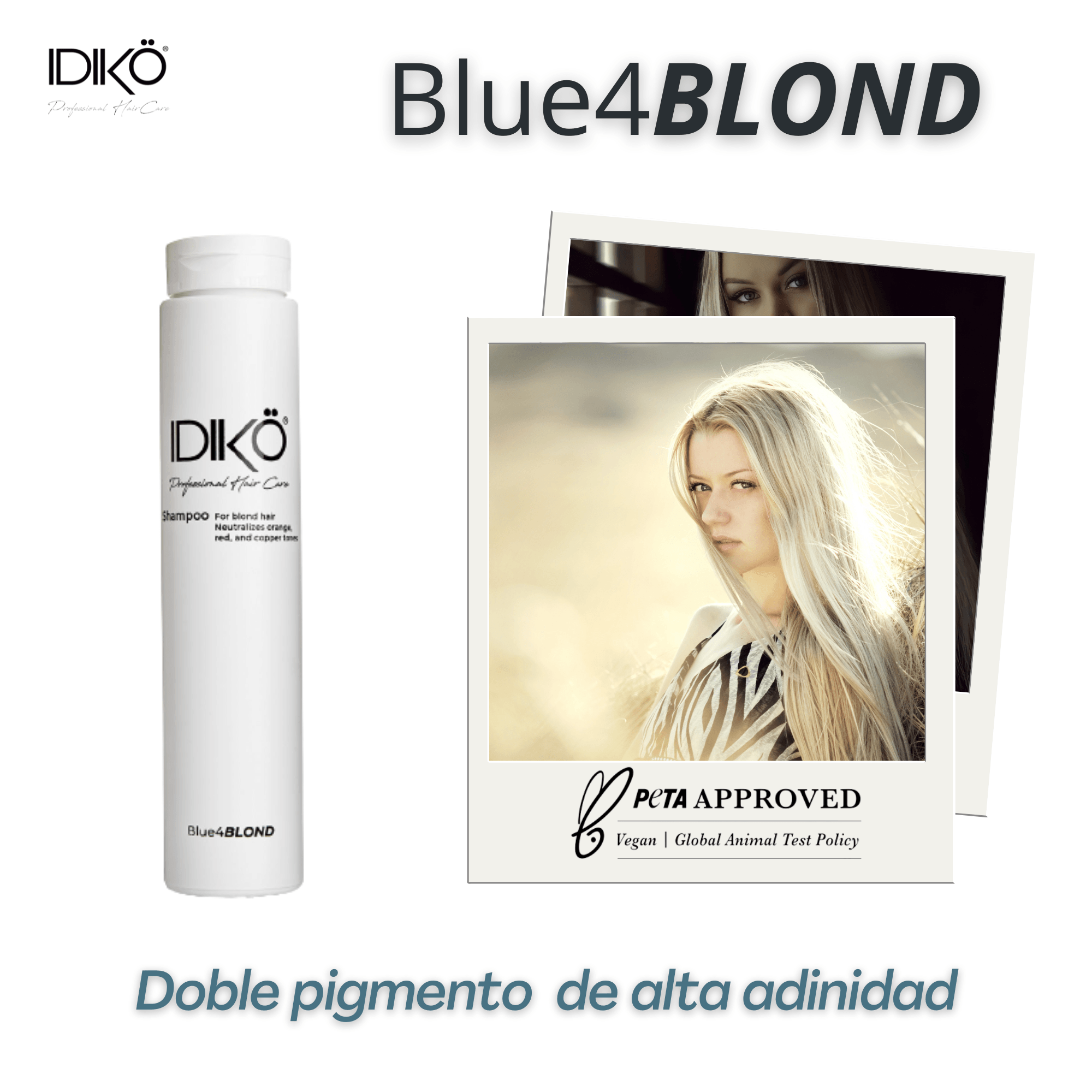 Champú Blue4Blond 250ml. Tu cabello rubio en perfecto estado